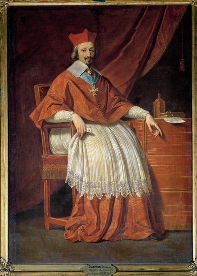 Retrato de cuerpo entero del Cardenal Richelieu (1585-1642). Pintura de Philippe de Champaigne (1602-1674) de Philippe de Champaigne