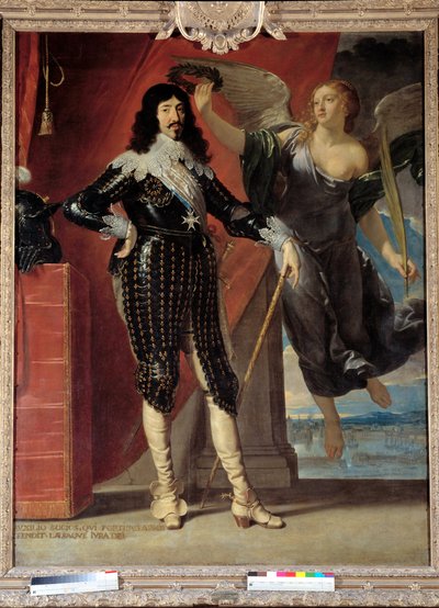 Retrato de Luis XIII (1601-1643) coronado por la Victoria. Pintura de Philippe de Champaigne (1602-1674) de Philippe de Champaigne