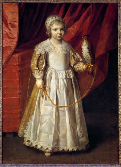 Retrato de Anne Marie de Chevreuse, hija del gran halconero Claude de Lorraine, Duque de Chevreuse de Philippe de Champaigne