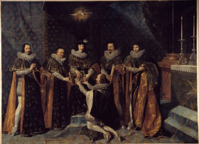 Recepción de Enrique de Orleans, duque de Longueville en la Orden del Espíritu Santo por el rey Luis XIII el 15 de mayo de Philippe de Champaigne
