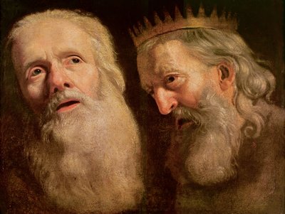Estudio de las Cabezas de Dos Hombres Viejos de Philippe de Champaigne
