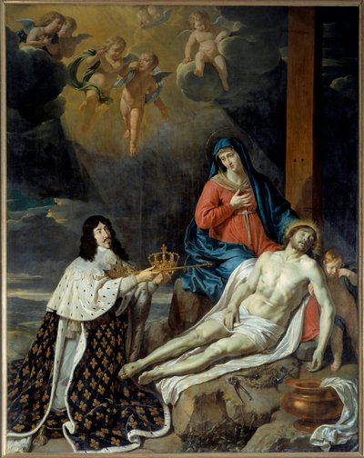 El voto de Luis XIII a la Virgen (con el Cristo muerto) de Philippe de Champaigne