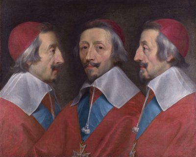 Triple retrato de la cabeza de Richelieu, 1642 de Philippe de Champaigne