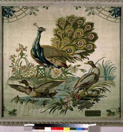 "Tapiz del pavo real" de Philippe de Lassalle (1723-1805) 1770 Museo del Hermitage, San Petersburgo de Philippe de Lassalle