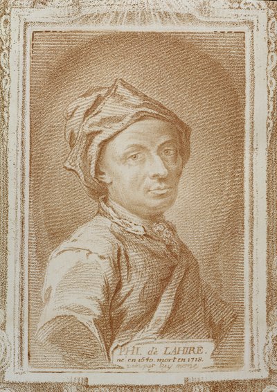 Autorretrato de Philippe de la Hire, ilustración de 