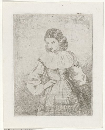 retrato, de, un, mujer joven de Philippus Anthonius Alexander Kanne