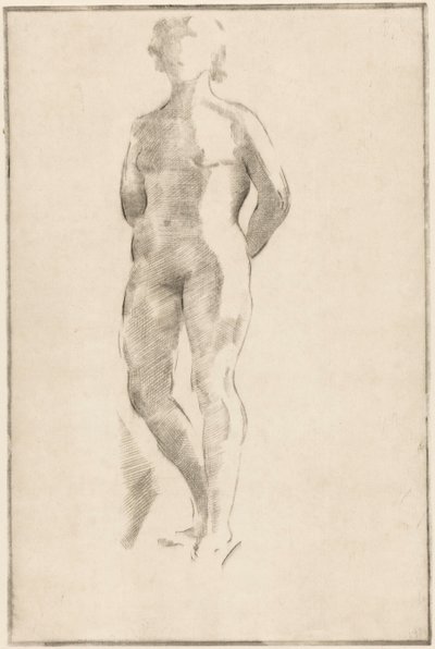 Mujer desnuda de pie con las manos en la espalda de Philippus de Groot (signed by artist)