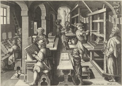 imprenta Nuevos inventos y descubrimientos (título de la serie) Nova Reperta (título de la serie) de Philips Galle (attributed to workshop of)