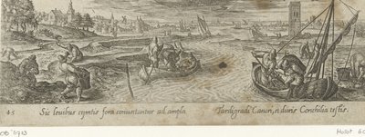 Mosseloogst Jacht en visvangst (título de la serie) Tipos de caza, pesca y caza (título de la serie) de Philips Galle (attributed to workshop of)