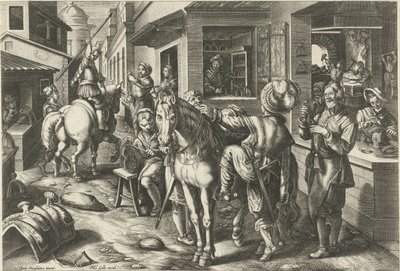 Estribos Nuevos inventos y descubrimientos (título de la serie) Nova Reperta (título de la serie) de Philips Galle (attributed to workshop of)