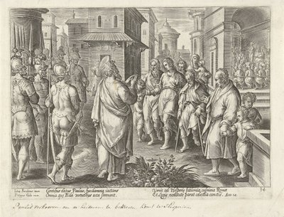 Pablo proclama la enseñanza de Cristo en Roma Hechos de los Apóstoles (título de la serie) Acta Apostolorum (título de la serie) de Philips Galle (possibly)