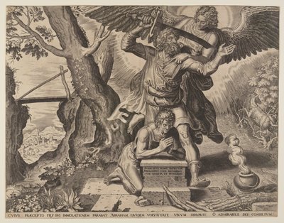El sacrificio de Abraham de Philips Galle