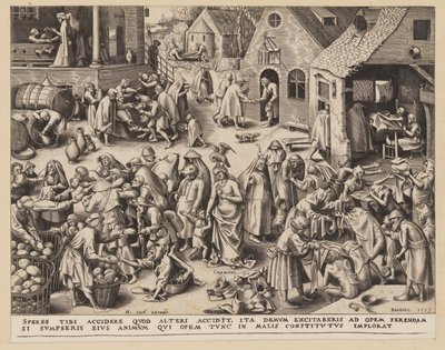Caridad, de Las Siete Virtudes de Philips Galle