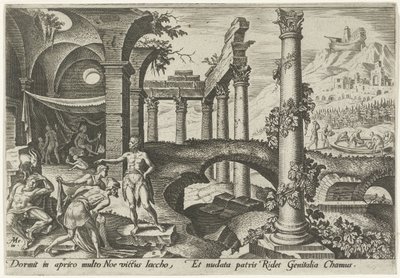 La embriaguez de Noah Los días de la perdición del pueblo judío (título de la serie) de Philips Galle