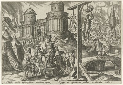 El rey de Hai es ahorcado Los días de la perdición del pueblo judío (título de la serie) de Philips Galle