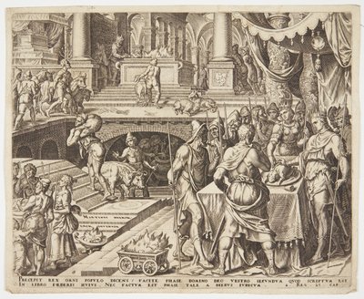 Josías celebrando la Pascua de Philips Galle