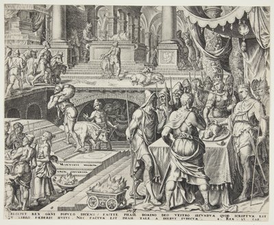 Josías celebrando la pascua de Philips Galle