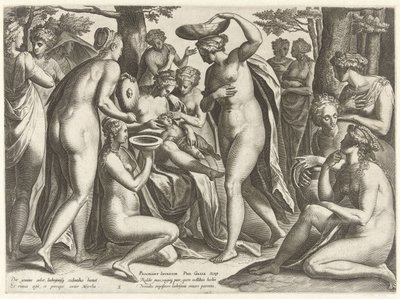 Educación de Adonis La historia de Adonis (título de la serie) de Philips Galle