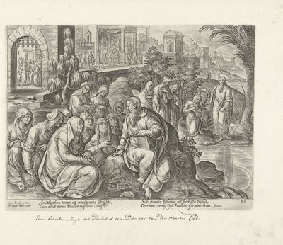 Pablo convierte a las mujeres de Filipos Hechos de los Apóstoles (título de la serie) Acta Apostolorum (título de la serie) de Philips Galle