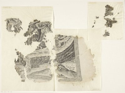 Esquina inferior derecha de una impresión de la escena de Cebes Tabula Cebetis Carta Vitae (título original) de Philips Galle