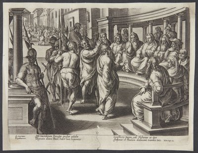 San Pablo ante los sumos sacerdotes de Philips Galle