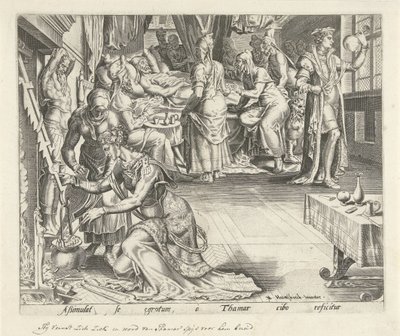 Tamar cocina para Amnón Historia de Tamar y Amnón (título de la serie) de Philips Galle