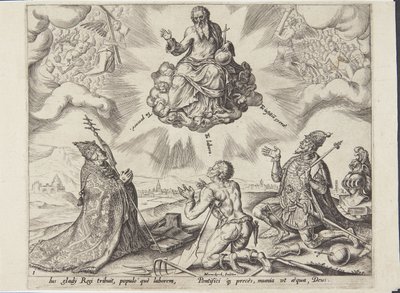 El Señor asignando deberes a los tres estados de Philips Galle