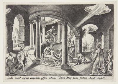 La adoración de los Magos de Philips Galle