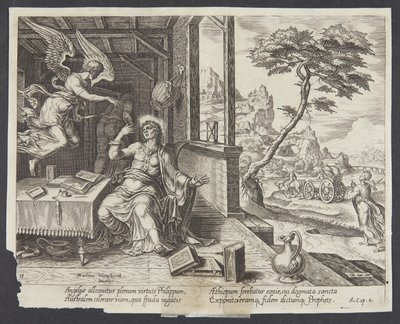 El ángel apareciendo a San Felipe de Philips Galle