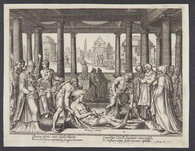 El entierro de San Esteban de Philips Galle