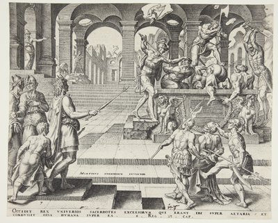 La matanza de los sacerdotes de Samaria de Philips Galle