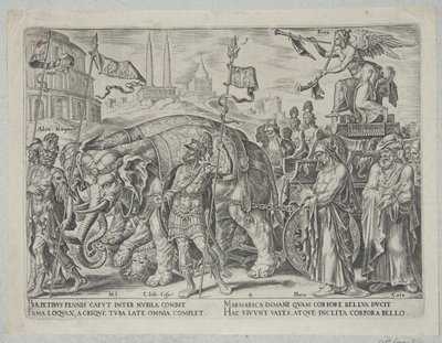 El triunfo de la fama de Philips Galle