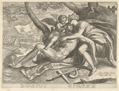 Venus llora la muerte de Adonis
La historia de Adonis (título de la serie) de Philips Galle