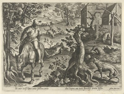 Wolvenjacht conoció a Vallen Jachttaferelen (título de la serie) En el que todo tipo de caza, caza de aves y pesca (título de la serie) de Philips Galle