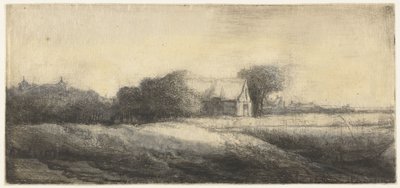 Paisaje con un pescador en un bote de Philips Koninck (attributed to)