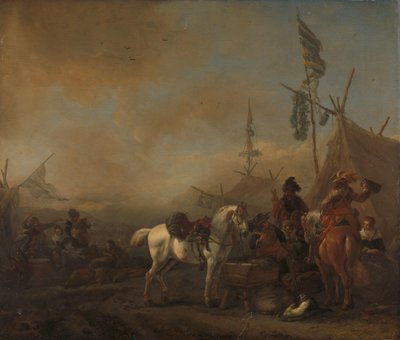 Un campamento militar de Philips Wouwerman