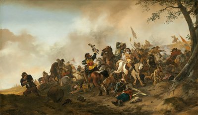 Escena de batalla, c. 1645-1646 de Philips Wouwerman