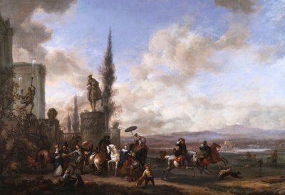 Partida para la caza de Philips Wouwerman