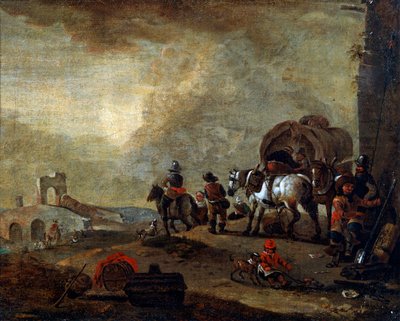 Viajeros en el camino, siglo XVII de Philips Wouwerman