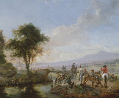 Una fiesta de cetrería de Philips Wouwerman