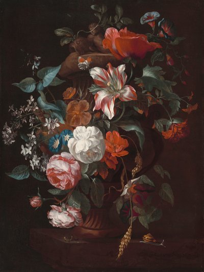 Flores en un jarrón, c. 1700 de Philips van Couwenbergh