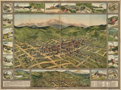 Cripple Creek, 1896. de Phillips and Desjardins Western Lithograph Co.