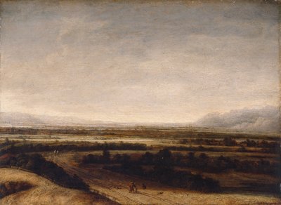 Paisaje llano con vistas a colinas lejanas de Phillips de Koninck