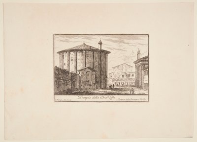 Danés: Templo de la diosa Vesta. 1. Templo de Fortuna Virile de Philothée Francois Duflos