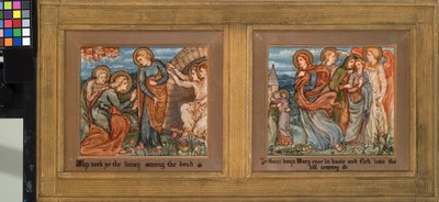 La Resurrección: Por qué buscáis entre los muertos al que vive; En aquellos días María se levantó apresuradamente y huyó a la región montañosa de Phoebe Anna Traquair