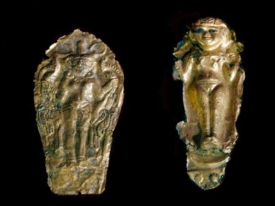 Arte fenicio: dos estatuillas de oro de Phoenician