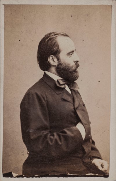 Retrato del director y compositor Angelo Mariani de Photo studio Giulio Rossi and Giovan