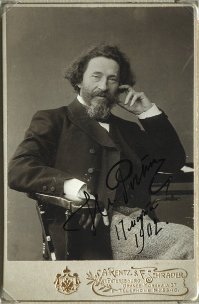Retrato del artista Ilya Repin 1844-1930 de Photo studio H. Rentz and F.