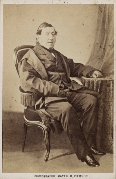 Retrato del compositor Gioachino Antonio Rossini 1792-1868, ca 1860 de Photo studio Mayer and Pierson.
