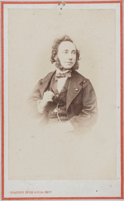Retrato del violinista y compositor Camillo Sivori de Photo studio Trantoul Père and Fils.